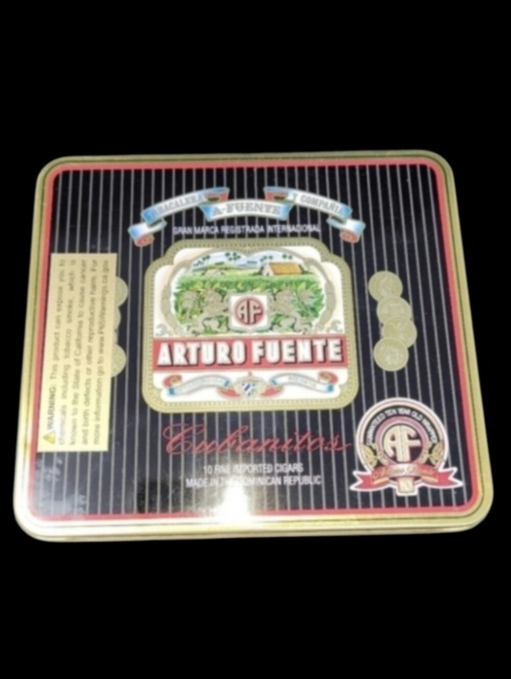 ARTURO FUENTE TIN CIGAR CONTAINER (TIN ONLY)